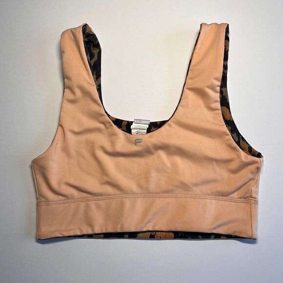 Fabletics Harlow Reversible Medium Impact Sports Bra Wild Camo Gaia Medium - Picture 8 of 13